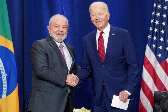 Biden e Lula se encontraram bilateralmente durante Assembleia Geral da ONU - (crédito: Reuters) Biden e Lula se encontraram bilateralmente durante Assembleia Geral da ONU - (crédito: Reuters)