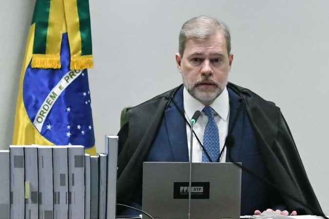 O ministro do STF assistiu à partida no camarote do empresário Alberto Leite, dono da FS Security, uma agência de segurança digital -  (crédito: Carlos Moura/SCO/STF)