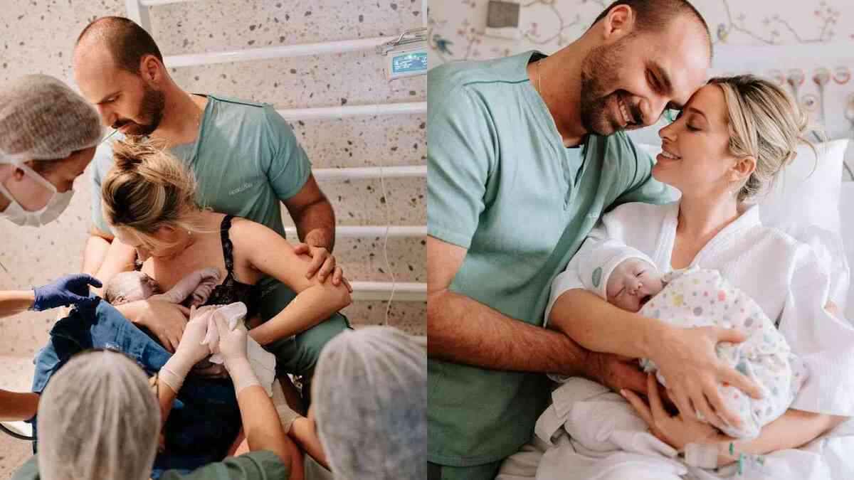 Jair Henrique nasceu com 3 kg e medindo 46cm. -  (crédito: Reprodução Instagram Heloisa Bolsonaro/ por @marianaaerrefotografia @rafaelnunesfotografia ???? 7 h)