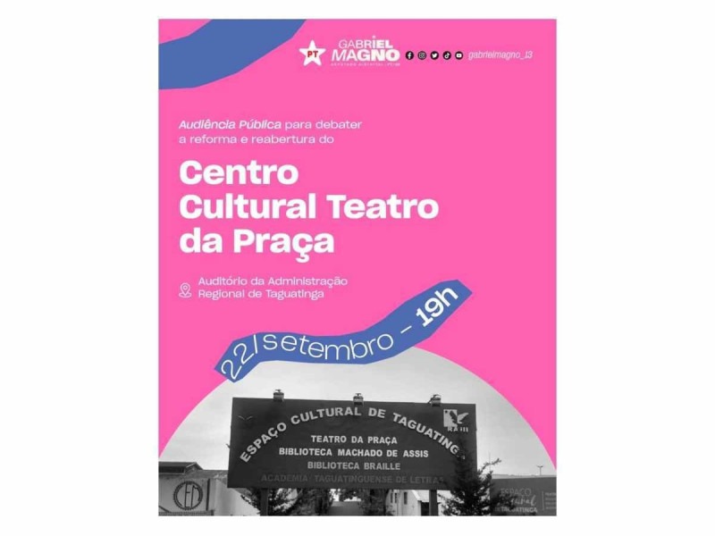 Audiência debate reforma e abertura do Teatro da Praça, em Taguatinga