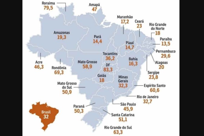 Mapa de desaparecidos no Brasil -  (crédito: Maurenilson Freire)