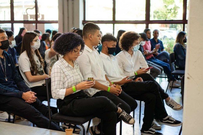 Estudantes do programa Startup in School - (crédito: Divulgação SiS) Estudantes do programa Startup in School - (crédito: Divulgação SiS)