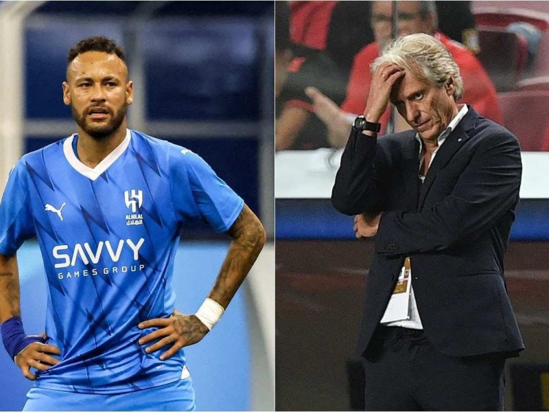 Neymar pede saída de Jorge Jesus do Al-Hilal após bronca no vestiário, diz jornal