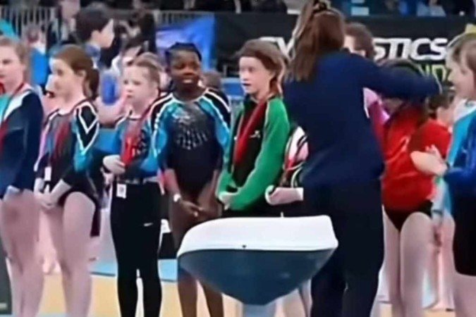 Ginasta negra ignorada em premiação na Irlanda -  (crédito: Reprodução da internet/Divulgação)