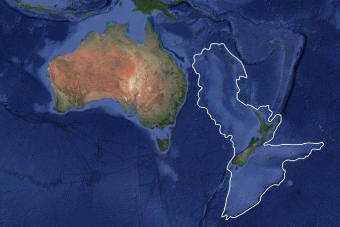 A Zelândia tem uma superfície de cerca 5 milhões de quilômetros quadrados - (crédito: BBC) A Zelândia tem uma superfície de cerca 5 milhões de quilômetros quadrados - (crédito: BBC)