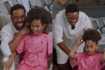 Lázaro Ramos e filha Maria Antonia -  (crédito: Reprodução Instagram @olazaroramos)