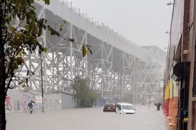 O bairro do Brooklyn foi um dos mais afetados pelas enchentes 

