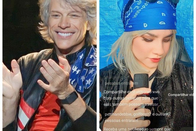Influenciadora dedicada a Jon Bon Jovi está fazendo evento em sua homenagem em todo Brasil e mundo - (crédito: Reprodução / Internet) Influenciadora dedicada a Jon Bon Jovi está fazendo evento em sua homenagem em todo Brasil e mundo - (crédito: Reprodução / Internet)