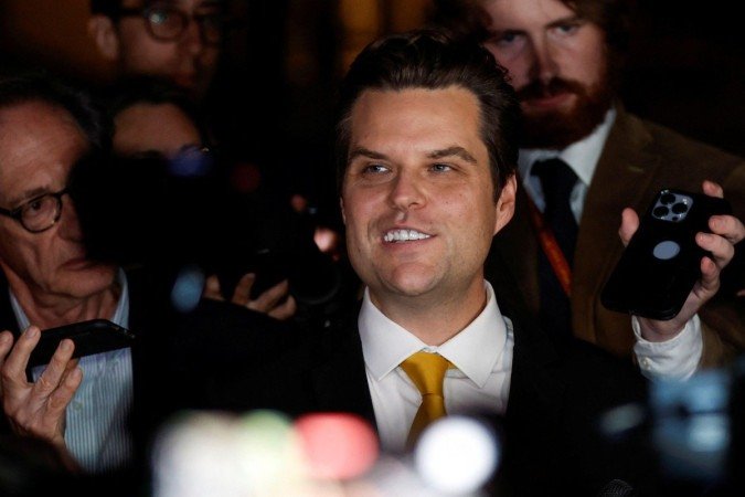 O parlamentar republicano Matt Gaetz apresentou uma moção para destituir o presidente da Câmara, Kevin McCarthy, também republicano - (crédito: Reuters) O parlamentar republicano Matt Gaetz apresentou uma moção para destituir o presidente da Câmara, Kevin McCarthy, também republicano - (crédito: Reuters)