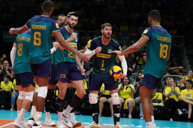 Virada sobre a Ucrânia dá injeção de ânimo na Seleção Brasileira -  (crédito: Mauricio Val/FVImagem/CBV)