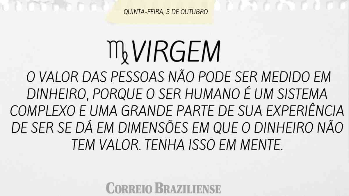 VIRGEM | 5 DE OUTUBRO