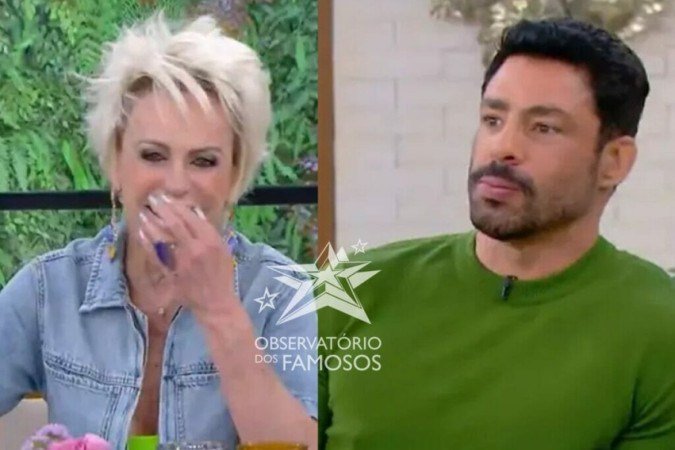 Ao vivo, Ana Maria Braga se empolga com abdômen sarado de Cauã Reymond -  (crédito: Observatorio dos Famosos)