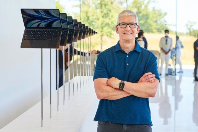 Tim Cook Oculos - (crédito: Apple) Tim Cook Oculos - (crédito: Apple)