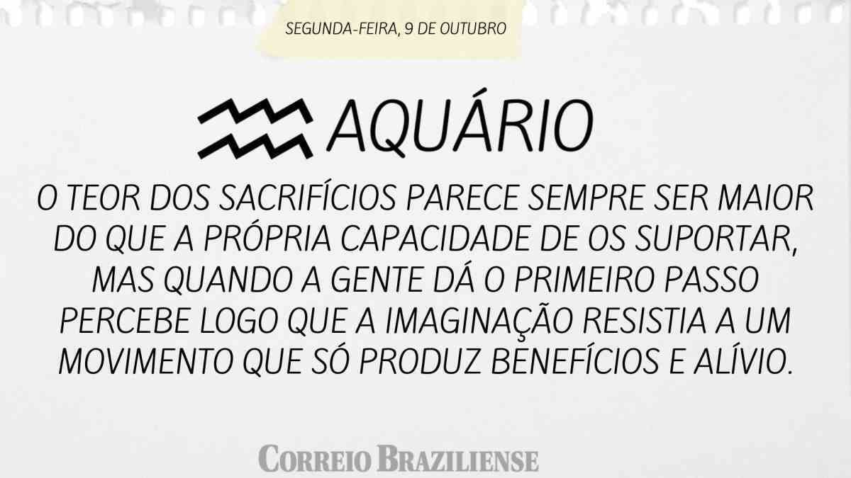 AQUÁRIO  | 9 DE OUTUBRO