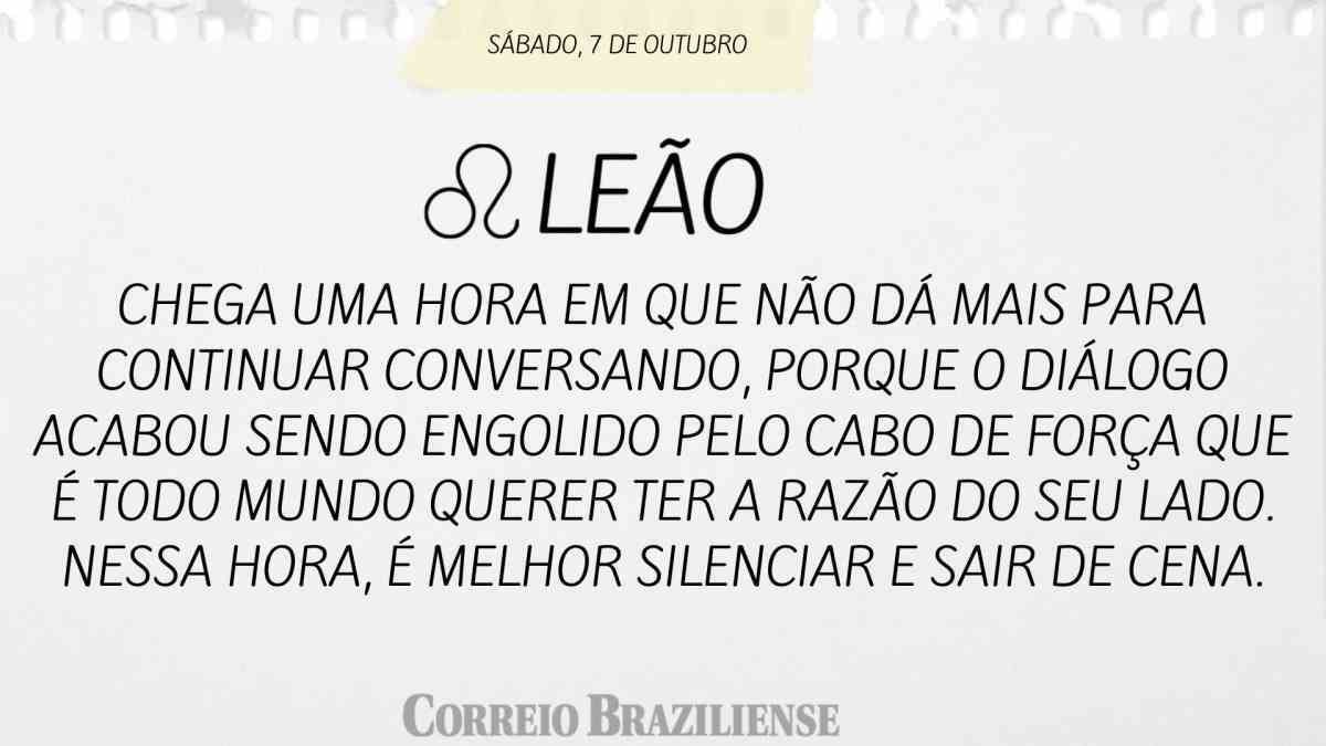 LEÃO | 7 DE OUTUBRO