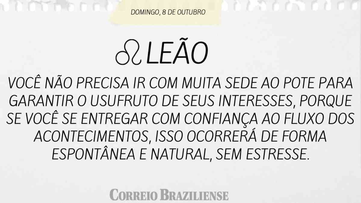 LEÃO  | 8 DE  OUTUBRO