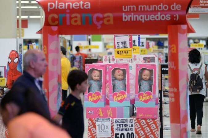  09/10/2023. CrÃ©dito: Minervino JÃºnior/CB/D.A Press. Brasil.  Brasilia - DF. Vendas no comÃ©rcio para o Dia das CrianÃ§as. BrasÃ­lia Shopping
