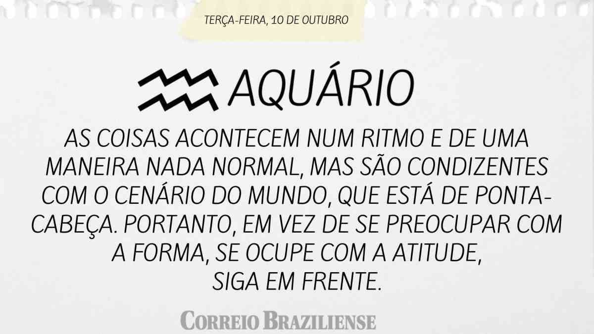 AQUÁRIO | 10 DE OUTUBRO