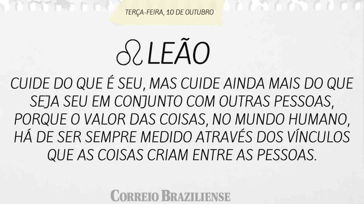 LEÃO | 10 DE OUTUBRO