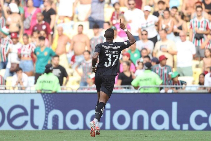Júnior Santos comemorando gol contra o Fluminense - (crédito: Vitor Silva/Botafogo) Júnior Santos comemorando gol contra o Fluminense - (crédito: Vitor Silva/Botafogo)