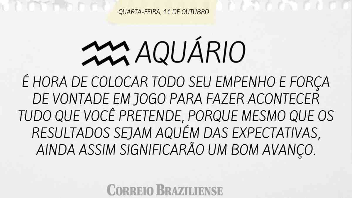 AQUÁRIO | 11 DE OUTURBO