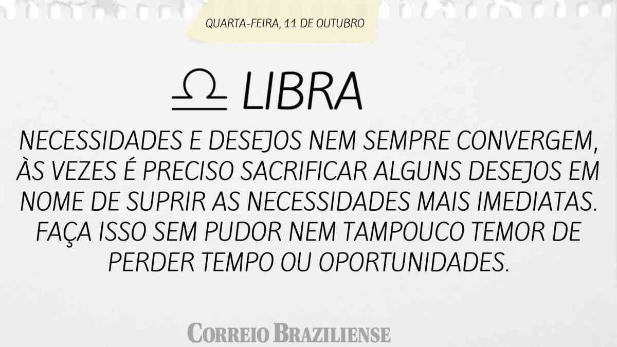 LIBRA | 11 DE OUTURBO