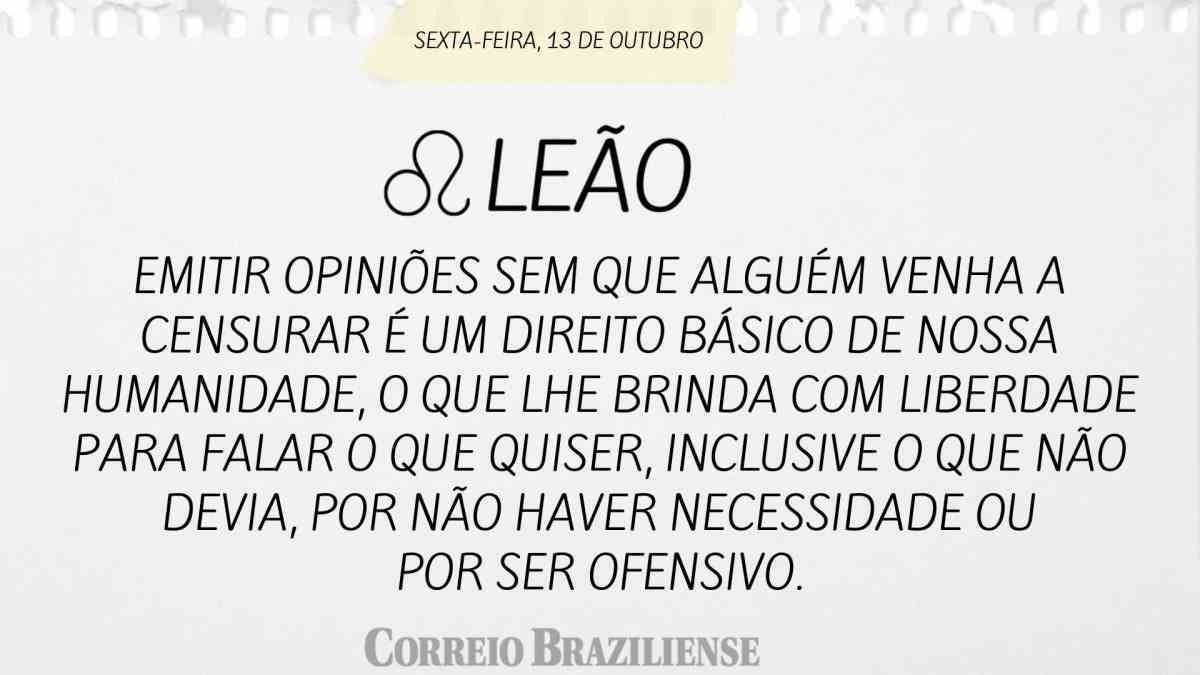 LEÃO  | 13 DE OUTUBRO