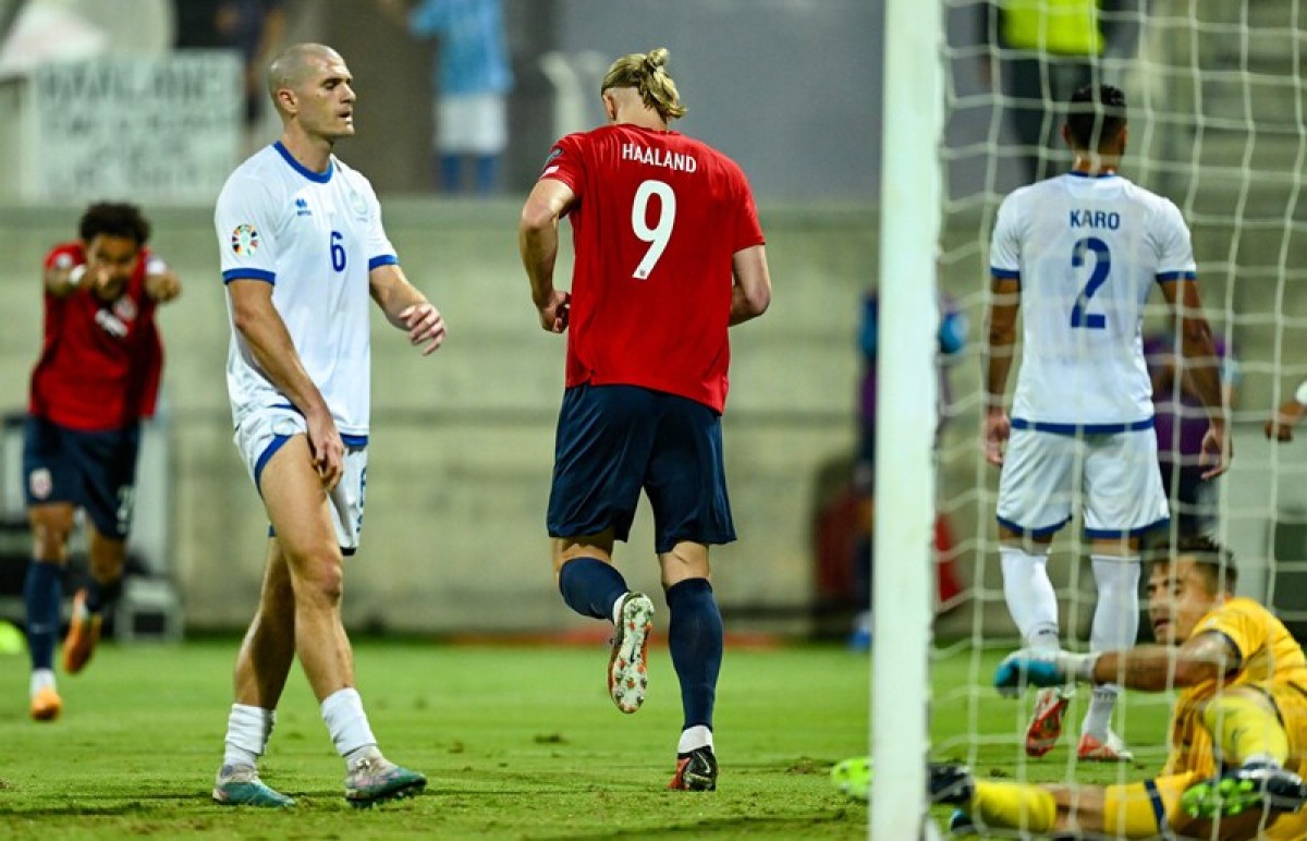 Eliminatórias da Euro: Haaland faz dois e Noruega goleia Chipre