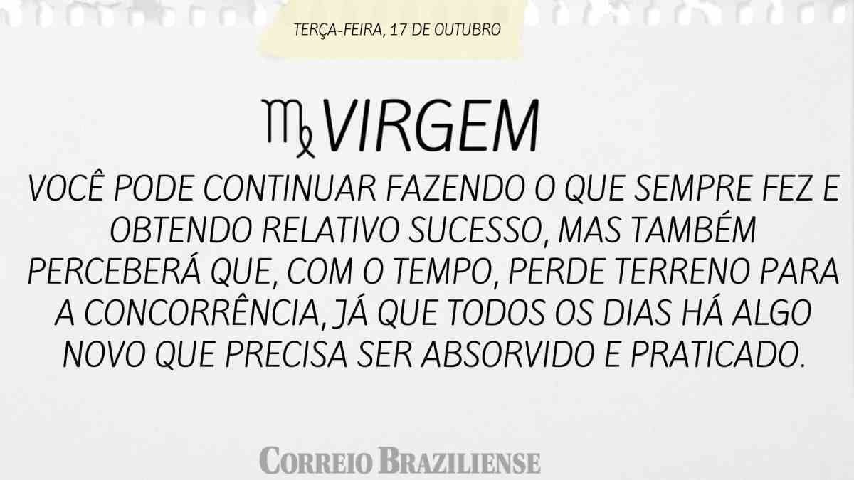 VIRGEM | 17 DE OUTUBRO