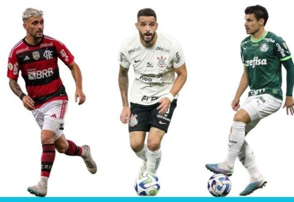 Paula Reis/Flamengo, Rodrigo Coca/Ag. Corinthians e Cesar Greco/Palmeiras