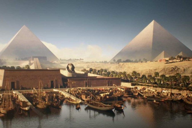 A série traz curiosidades sobre os grandes feitos da civilização egípcia -  (crédito: Divulgação / HISTORY2)
