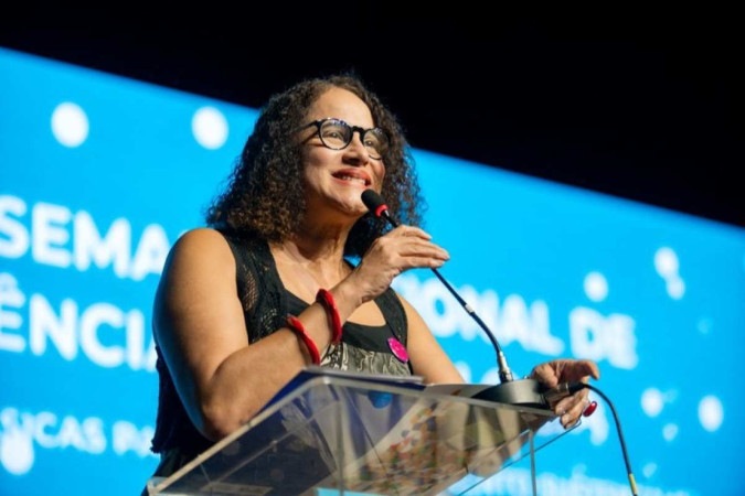 Ministra Luciana Santos faz anúncio de verba para ciência na abertura da 20ª Semana Nacional de Ciência e Tecnologia -  (crédito: Rodrigo Cabral / Divulgação)