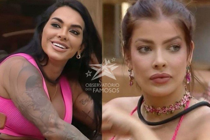 A Fazenda 15: Kamila Simioni quer ir para o edredom com Jaquelline -  (crédito: Observatorio dos Famosos)