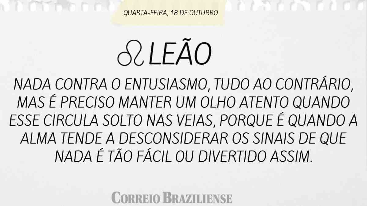 LEÃO  |  18 DE OUTUBRO