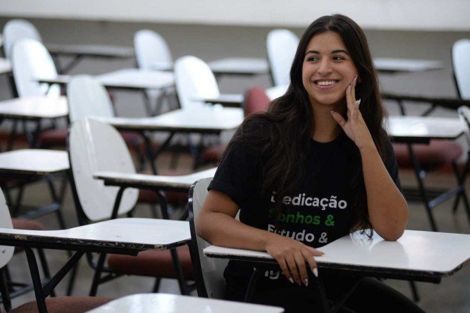 Bruna de Vilar faz, pela segunda vez, o exame  -  (crédito: Minervino Júnior/CB/D.A Press)