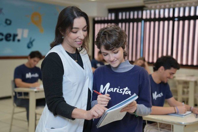 Aspectos como internacionalização e desenvolvimento de habilidades individuais são trabalhados no Marista Asa Sul - (crédito: Divulgação/Marista Asa Sul) Aspectos como internacionalização e desenvolvimento de habilidades individuais são trabalhados no Marista Asa Sul - (crédito: Divulgação/Marista Asa Sul)