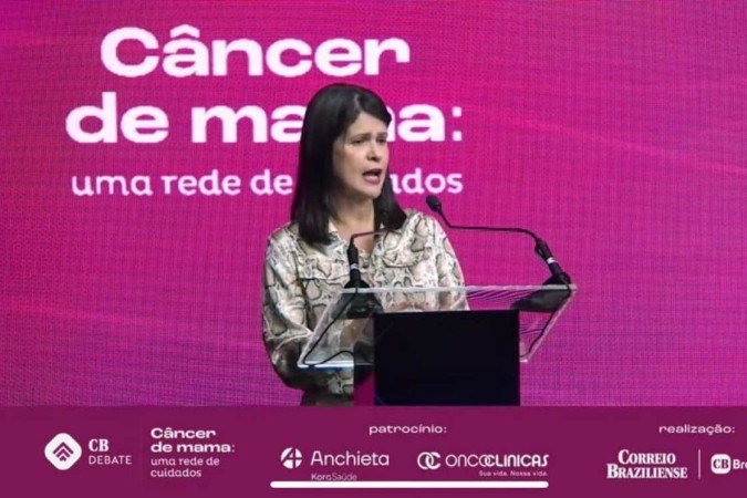Patrícia Freire, coordenadora da Política Nacional de Prevenção e Controle do Câncer do Ministério da Saúde.
- (crédito: Reprodução Youtube) Patrícia Freire, coordenadora da Política Nacional de Prevenção e Controle do Câncer do Ministério da Saúde.
- (crédito: Reprodução Youtube)