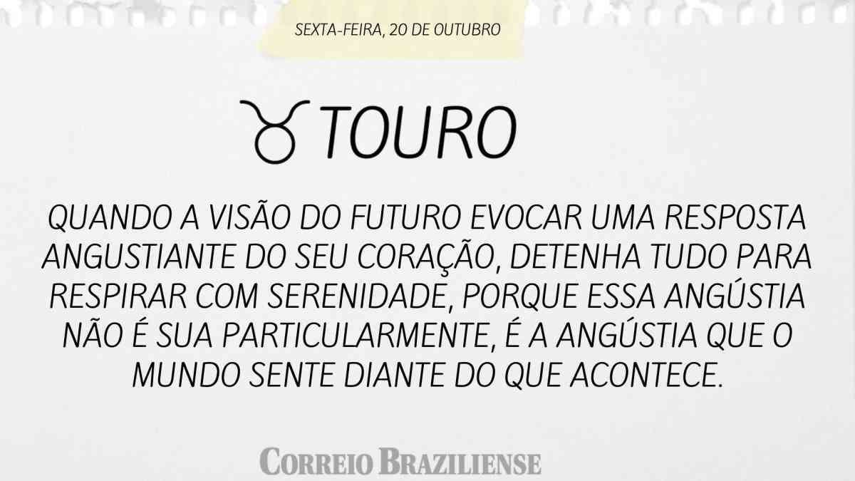 TOURO | 20 DE OUTUBRO