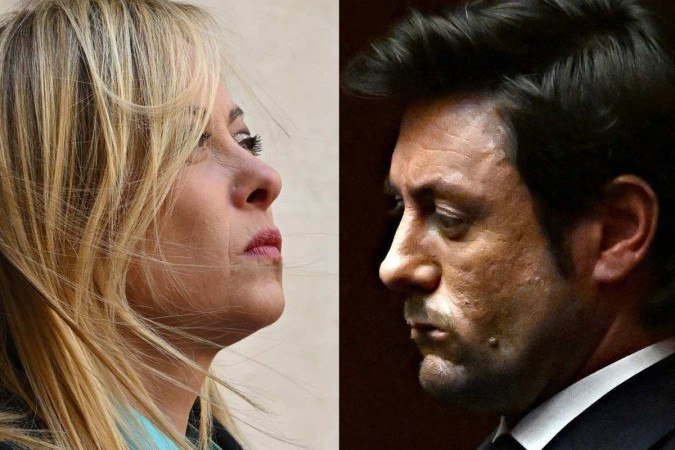 Georgia Meloni e Andrea Giambruno anunciam separação - (crédito: Andreas SOLARO / AFP) Georgia Meloni e Andrea Giambruno anunciam separação - (crédito: Andreas SOLARO / AFP)