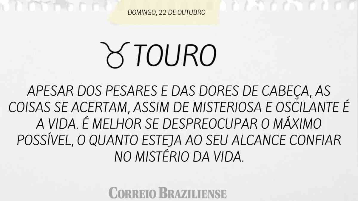 TOURO | 22 DE OUTUBRO