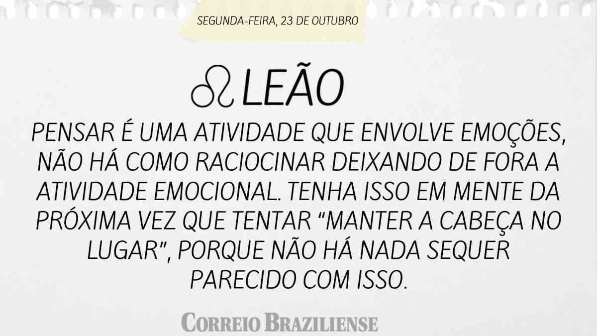 LEÃO  | 23 DE OUTUBRO