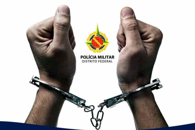 Homem foi preso, a partir de barreira da polícia rodoviária, em Brazlândia -  (crédito: Soinp PMDF/ Divulgação)