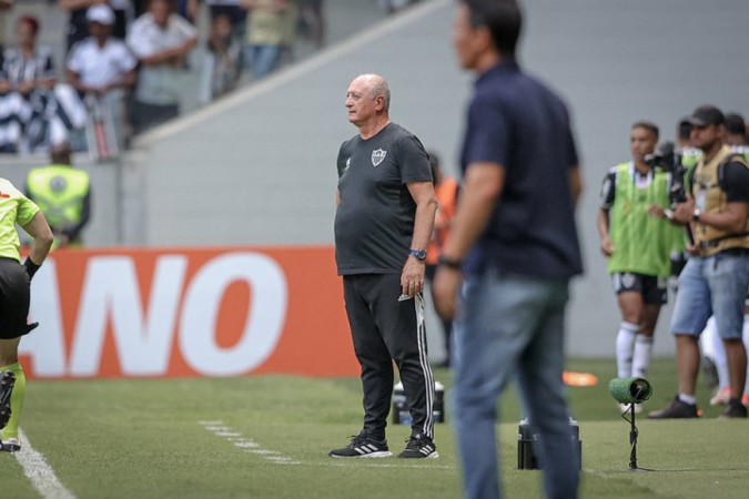 Felipão admite que Cruzeiro jogou melhor no clássico -  (crédito: Pedro Souza / Atlético)