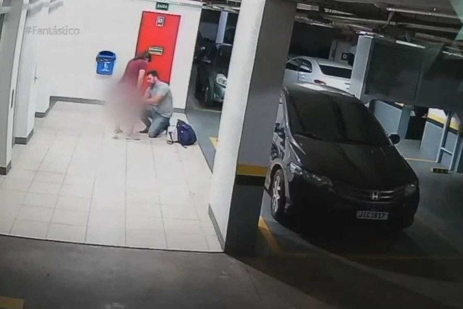 Morador de Águas Claras faz parto da própria filha na garagem de prédio - (crédito: Reprodução/TV Globo/ Fantástico) Morador de Águas Claras faz parto da própria filha na garagem de prédio - (crédito: Reprodução/TV Globo/ Fantástico)