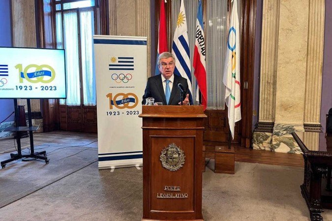 Thomas Bach, presidente do Comitê Olímpico Internacional - (crédito: ALINA DIESTE / AFP) Thomas Bach, presidente do Comitê Olímpico Internacional - (crédito: ALINA DIESTE / AFP)
