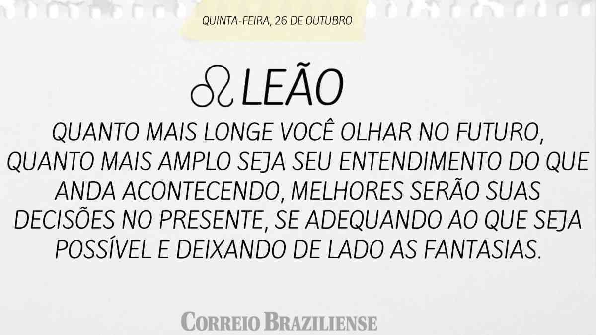 LEÃO  | 26 DE OUTUBRO