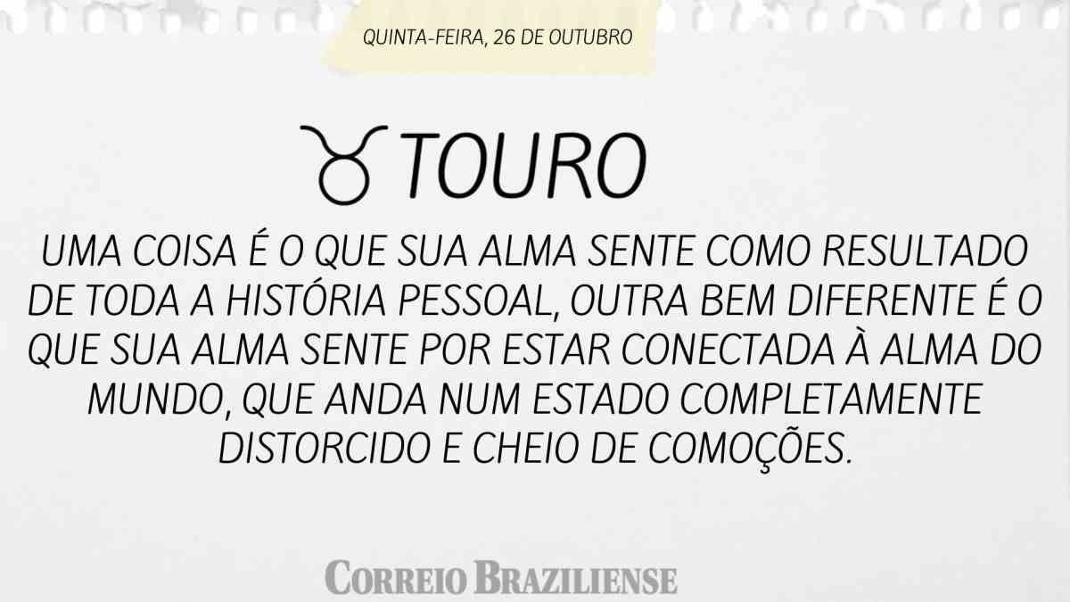 TOURO  | 26 DE OUTUBRO