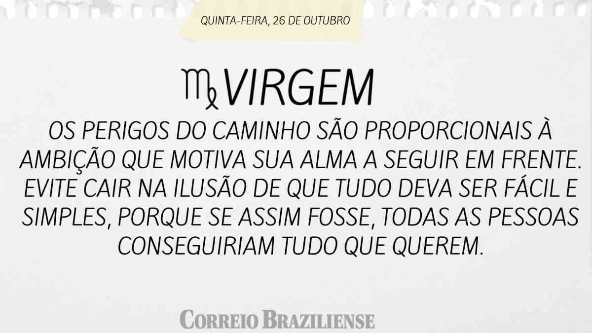 VIRGEM  | 26 DE OUTUBRO