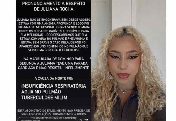 Morte da maquiadora e influenciadora Juliana Rocha é anunciada em