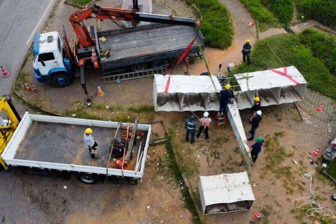 Homenagens alçam voo com restauro de réplica do 14-Bis - (crédito: EM Gerais) Homenagens alçam voo com restauro de réplica do 14-Bis - (crédito: EM Gerais)